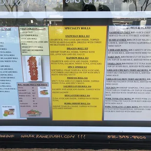 Current menu