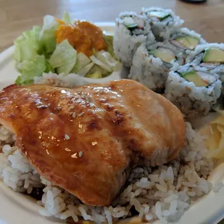 Salmon Teriyaki Bento Box Combination
