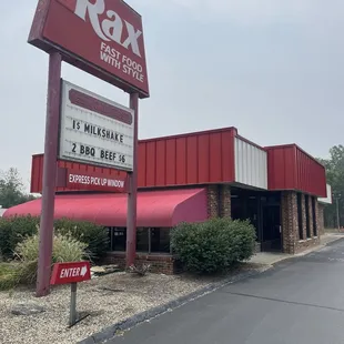 the exterior of the restaurant