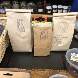 Oh and that famous brown bag for his coffees