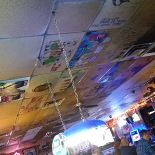 Ceiling tile art.