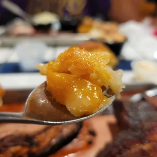 Peaches from the cobbler