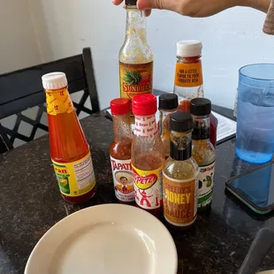 Hot sauce selection!
