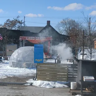 Heated outdoor igloo