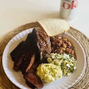 Bbq from Ray's, plated at home. So delicious!