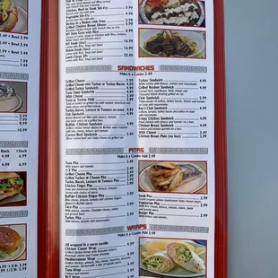 the menu