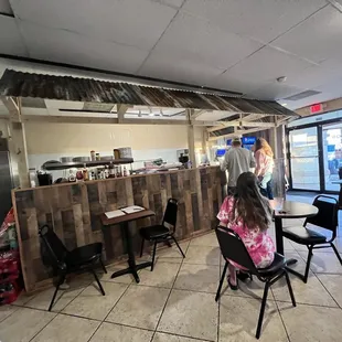 Interior. Some seatings. Not much.