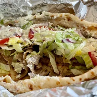 Gyro on pita - very tasty