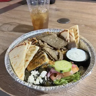 Combo. The spinach feta bread was good. And the rest not so much.