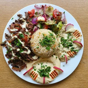 Beef chawarma dinner combo