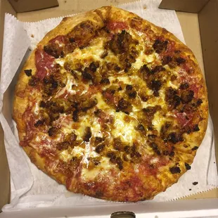 Small sausage pizza