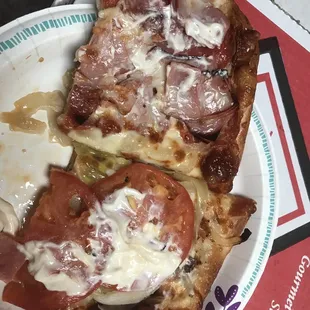 Wedgie = pizza cut in half!