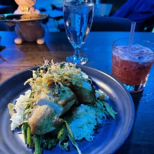 a plate of food on a table
