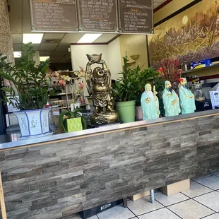 View of counter where order is taken.