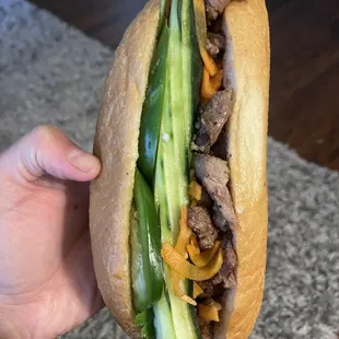 Grilled pork banh mi