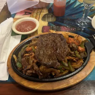 The house special fajitas