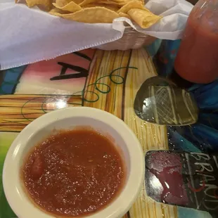 Salsa and chips