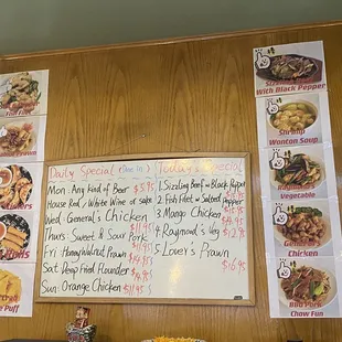 Specials Menu from June 2023