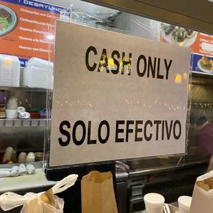 CASH ONLY