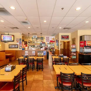 the inside of a restaurant