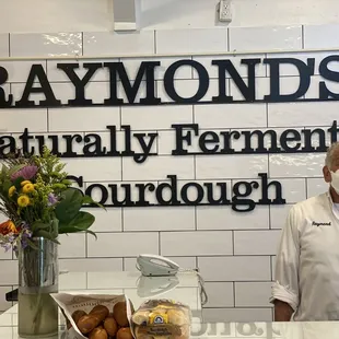 Raymond, the proprietor is very friendly and pleasant. It's like seeing an old friend. The bread is great!  Spread the word!