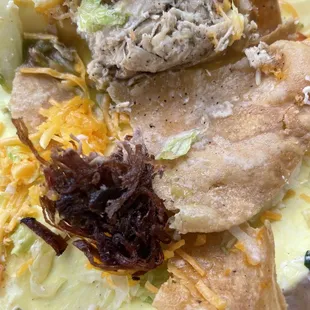 No flavor. Oily. So dried out beef