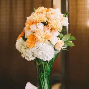 Flower arrangement for hors d'oeuvres table. Flower arrangements are complimentary (photo credit: Thaimage).