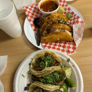 Birria and 3 tacos
