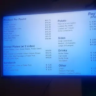 ows the price of the drinks