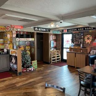 the inside of a restaurant