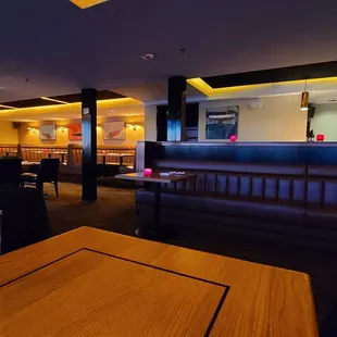 The inside of the restaurant is spacious!