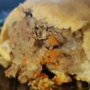 The bed pasty up close