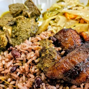 Lunch Special of Curry Goat. DEEEELICIOUS!