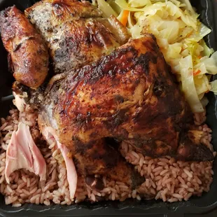 DELICIOUS 1/2 Jerk Chicken Dinner!