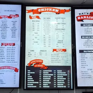 sushi and sashimi, menu