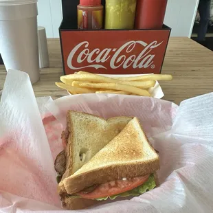 BLT, Small Fries, Unsweet Tea