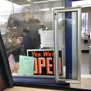 View of the kitchen from the drive thru