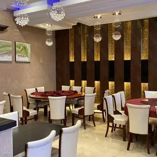 Inside dining space for large parties, can do a private event!