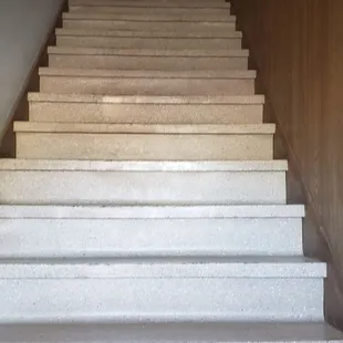 the stairs leading to the bar