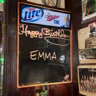 Birthday celebrators can get their name in lights