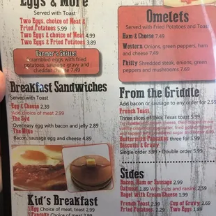 menu, sandwiches