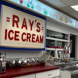 Interior with historic sign