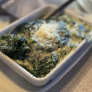 Creamed spinach side, enough for 4 people