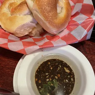 Bread and dipping oil