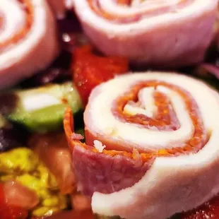 Antipasto salad with a Valentines day touch.