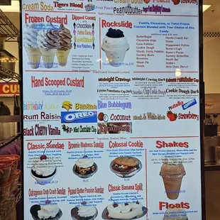 Menu as of August 2024