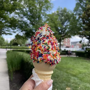 Small vanilla with sprinkles