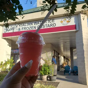 Strawberry watermelon water ice