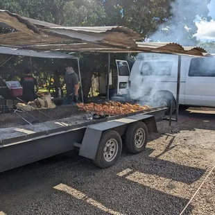 a truck with a grill in the back