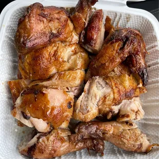 chicken in a styrofoam container